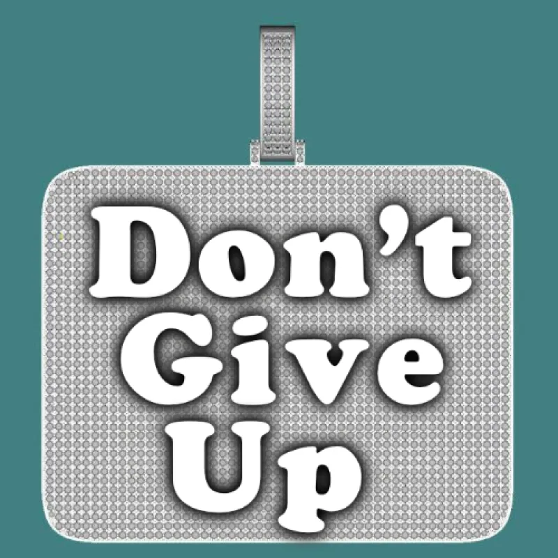 CUSTOM LETTER NECKLACE 3D BIG SQUARE sold by The GUU Shop