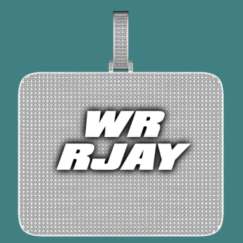 CUSTOM LETTER NECKLACE 3D BIG SQUARE sold by The GUU Shop