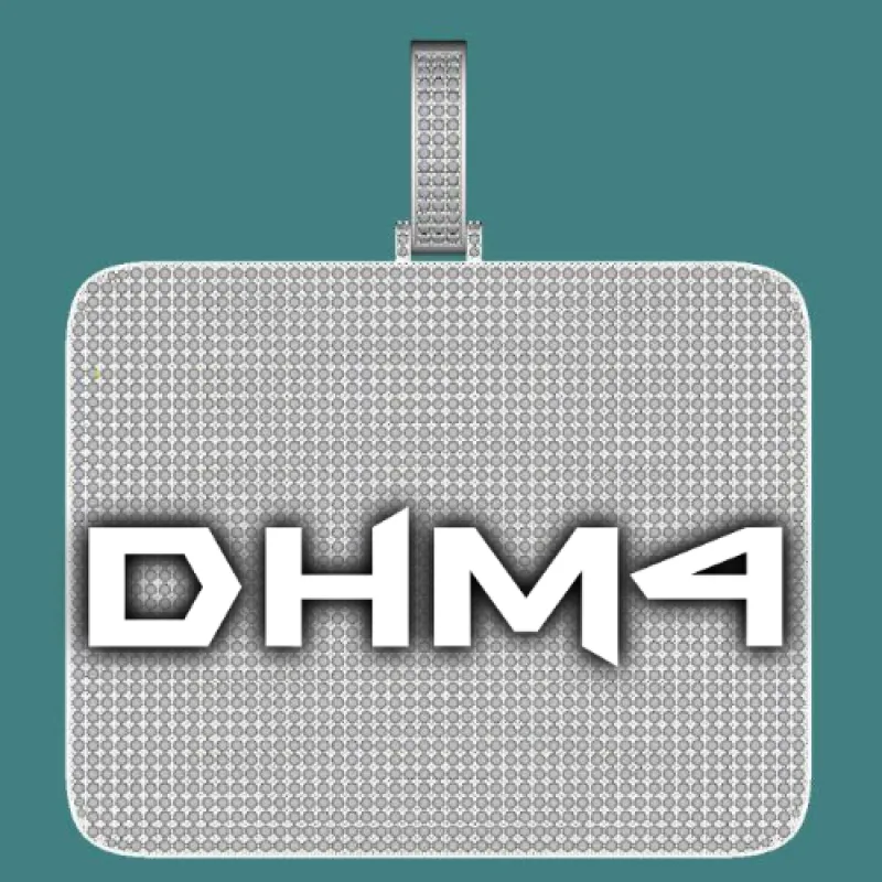 CUSTOM LETTER NECKLACE 3D BIG SQUARE sold by The GUU Shop