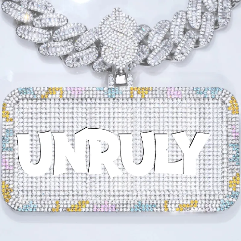 CUSTOM LETTER NECKLACE 3D COLORFUL SQUARE sold by The GUU Shop