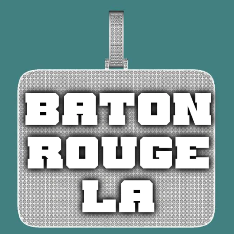 CUSTOM LETTER NECKLACE 3D BIG SQUARE sold by The GUU Shop