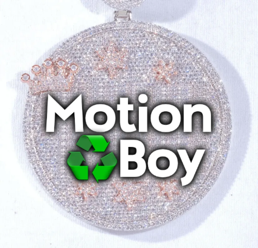 CUSTOM LETTER NECKLACE 3D BIG CROWN DISC sold by The GUU Shop