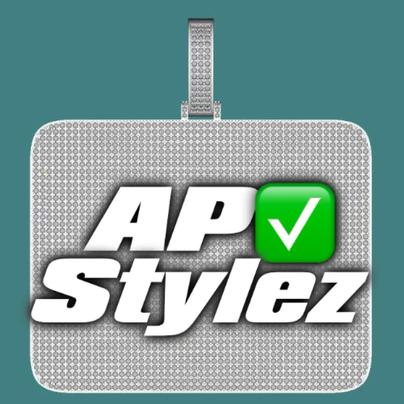 CUSTOM LETTER NECKLACE 3D BIG SQUARE sold by The GUU Shop