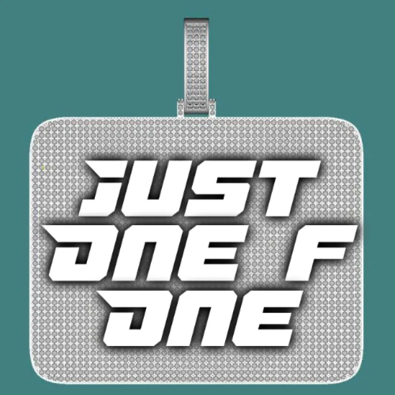 CUSTOM LETTER NECKLACE 3D BIG SQUARE sold by The GUU Shop