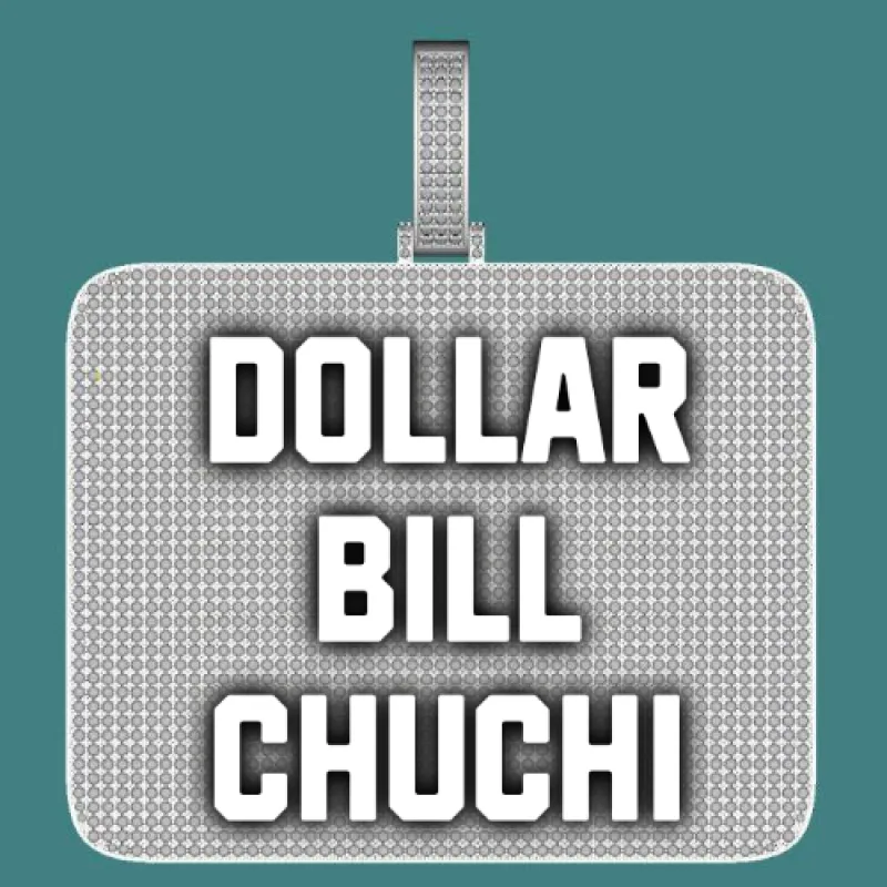 CUSTOM LETTER NECKLACE 3D BIG SQUARE sold by The GUU Shop