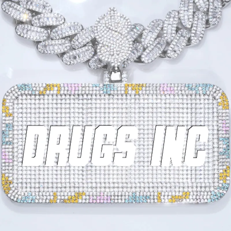 CUSTOM LETTER NECKLACE 3D COLORFUL SQUARE sold by The GUU Shop