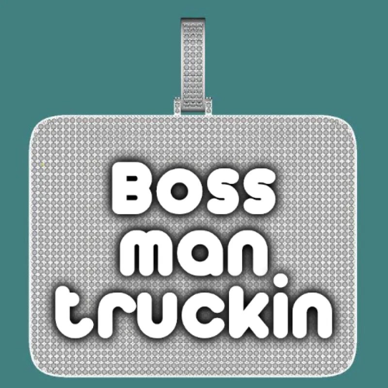 CUSTOM LETTER NECKLACE 3D BIG SQUARE sold by The GUU Shop