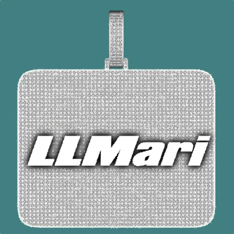 CUSTOM LETTER NECKLACE 3D BIG SQUARE sold by The GUU Shop