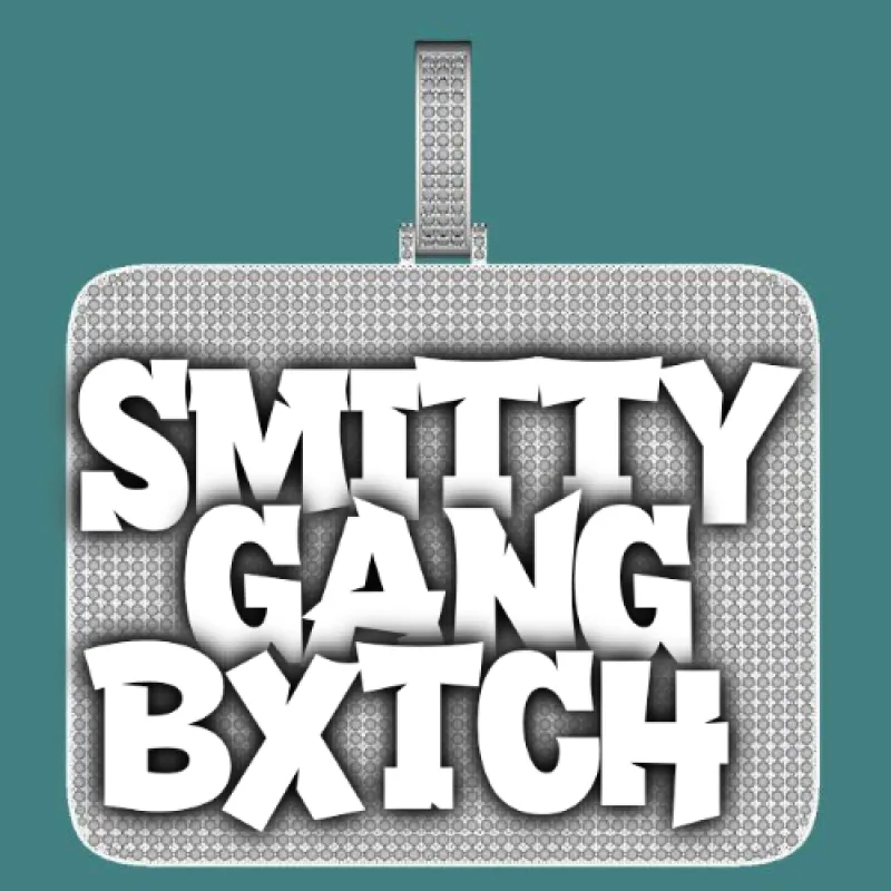 CUSTOM LETTER NECKLACE 3D BIG SQUARE sold by The GUU Shop