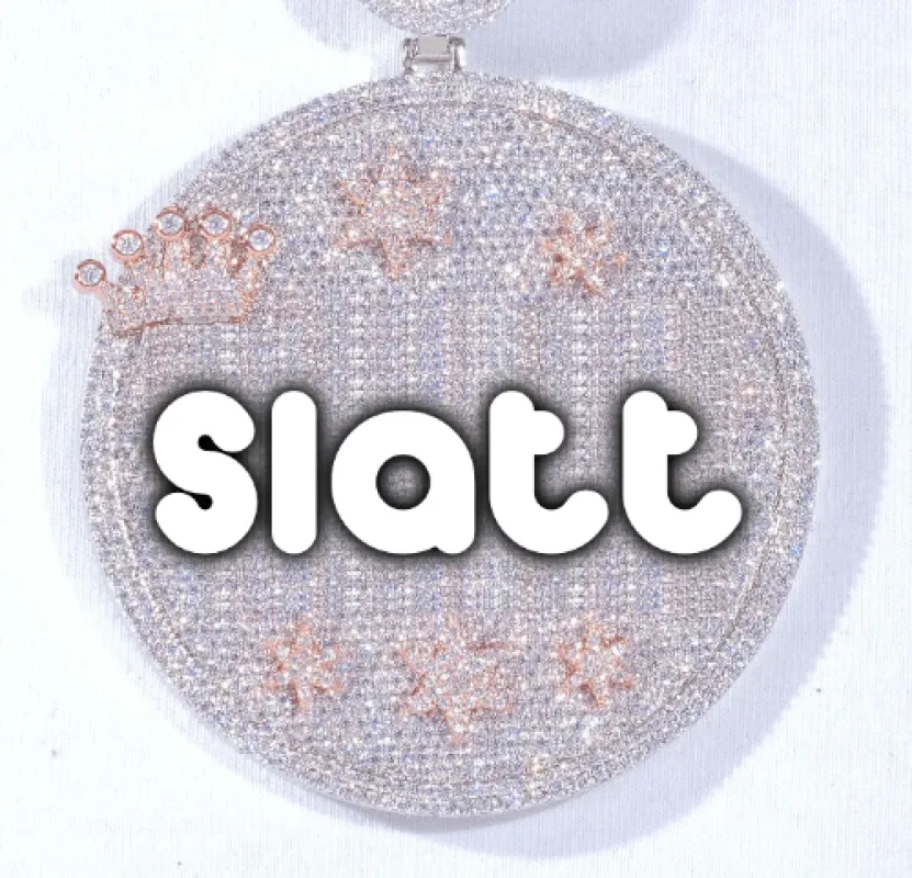 CUSTOM LETTER NECKLACE 3D BIG CROWN DISC sold by The GUU Shop