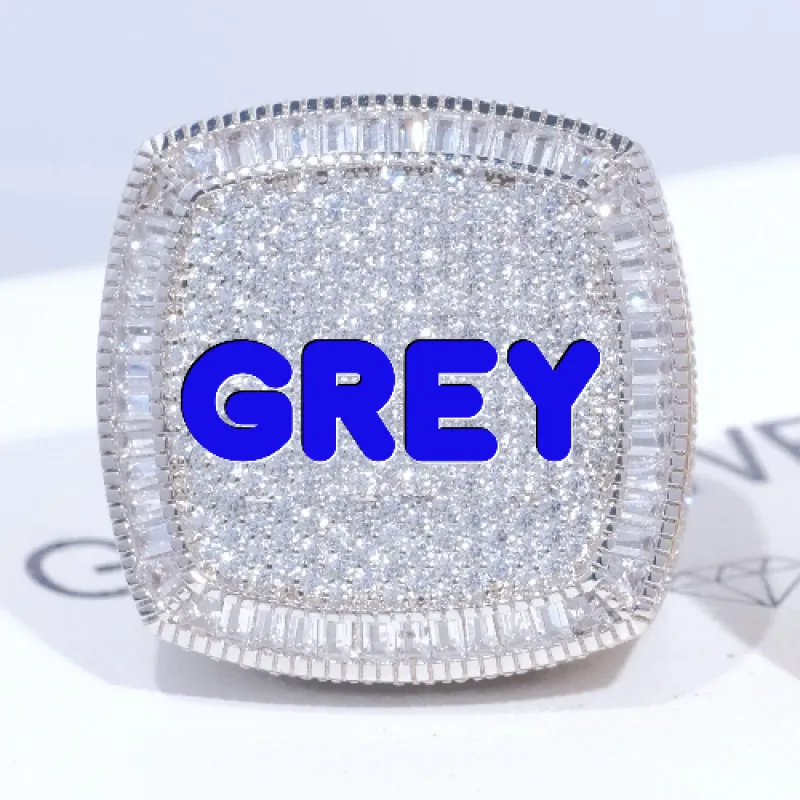 CUSTOM LETTER 3D ICED RING sold by The GUU Shop