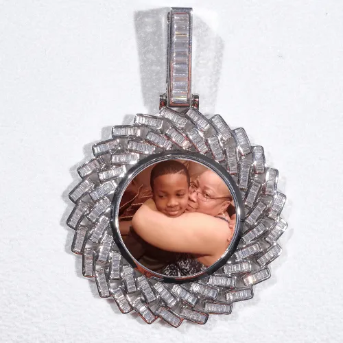 Large 3D Baguette Custom Picture Pendant sold by The GUU Shop