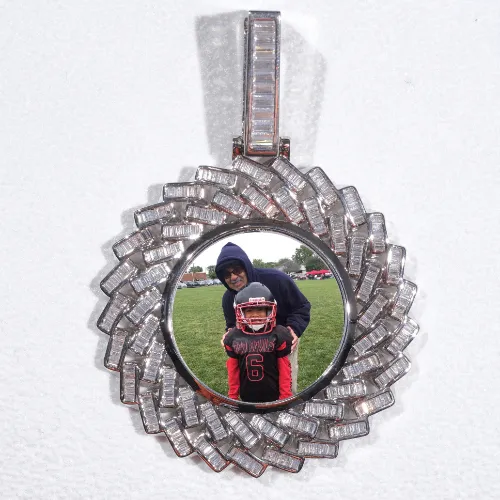 Large 3D Baguette Custom Picture Pendant sold by The GUU Shop