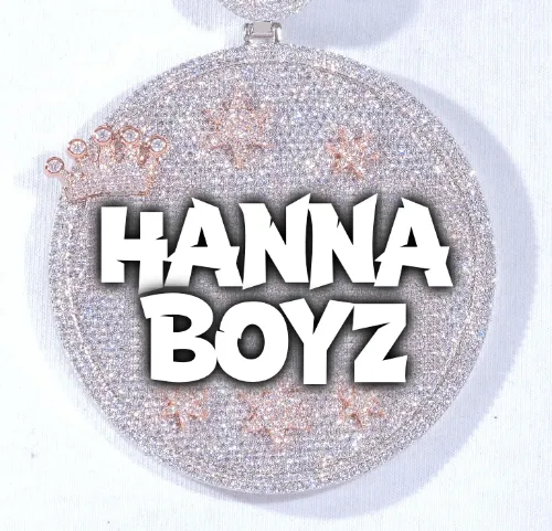 CUSTOM LETTER NECKLACE 3D BIG CROWN DISC sold by The GUU Shop