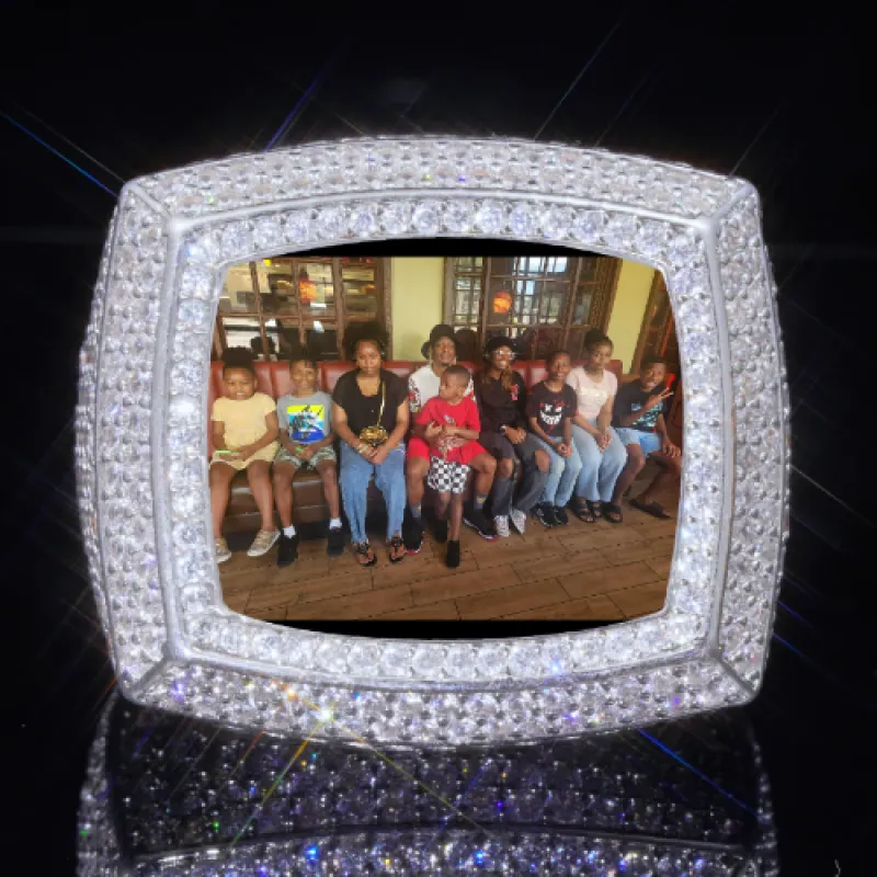 3D CUSTOM PICTURE ICED RING sold by The GUU Shop