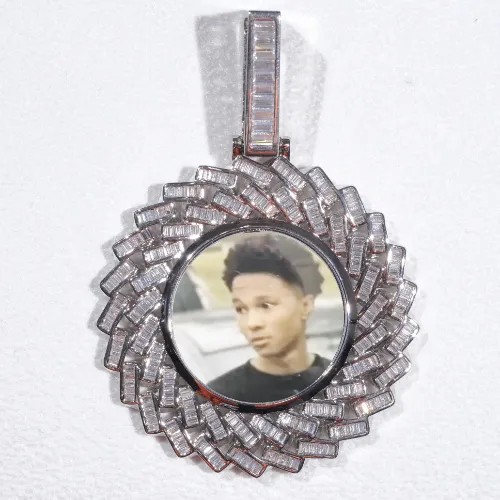 Large 3D Baguette Custom Picture Pendant sold by The GUU Shop