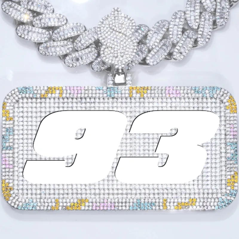 CUSTOM LETTER NECKLACE 3D COLORFUL SQUARE sold by The GUU Shop