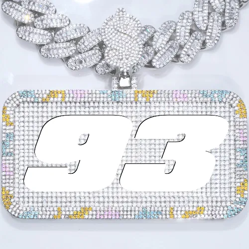 CUSTOM LETTER NECKLACE 3D COLORFUL SQUARE sold by The GUU Shop