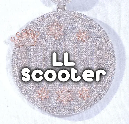 CUSTOM LETTER NECKLACE 3D BIG CROWN DISC sold by The GUU Shop