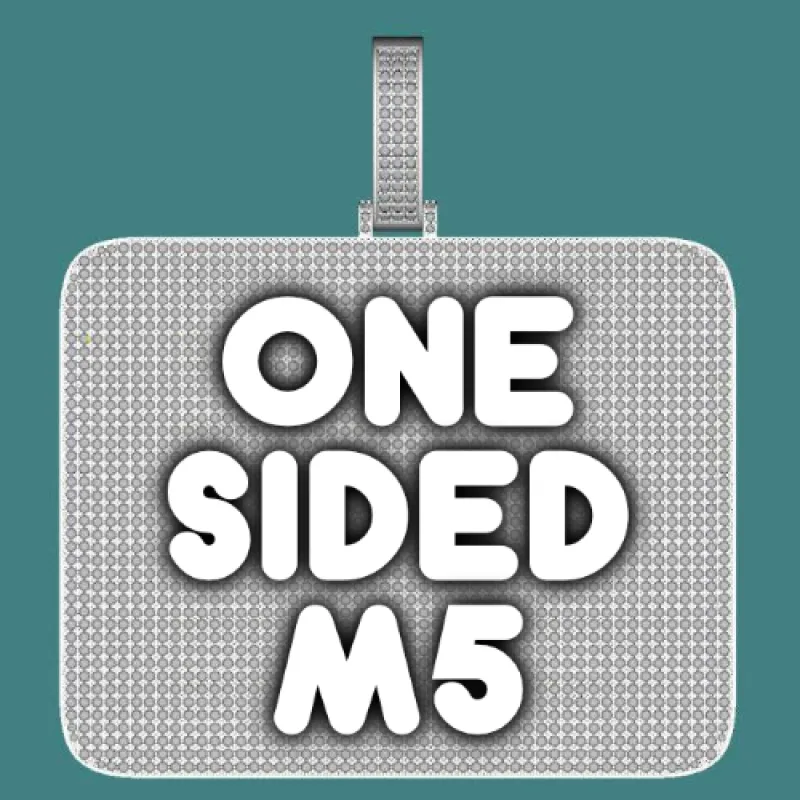 CUSTOM LETTER NECKLACE 3D BIG SQUARE sold by The GUU Shop