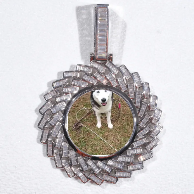 Large 3D Baguette Custom Picture Pendant sold by The GUU Shop