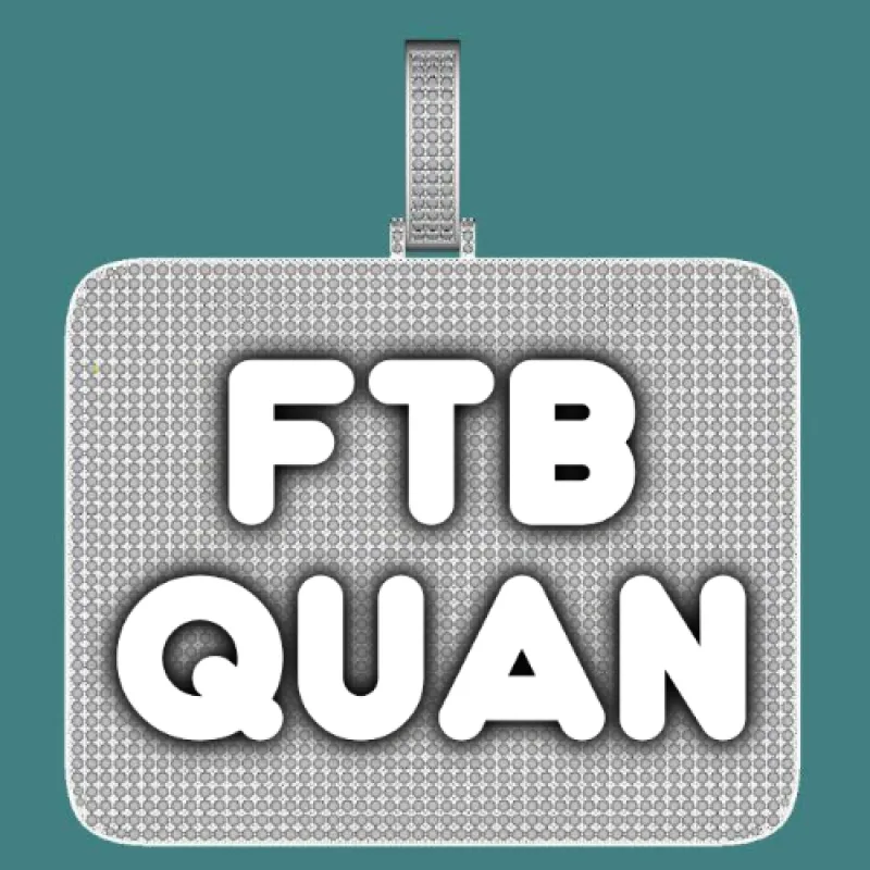 CUSTOM LETTER NECKLACE 3D BIG SQUARE sold by The GUU Shop