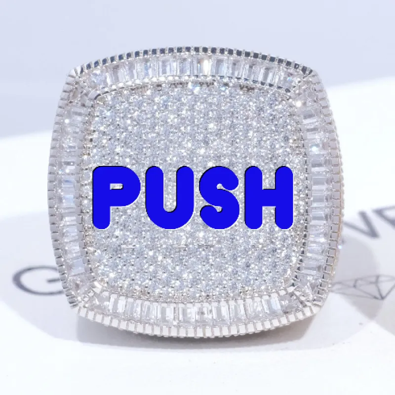 CUSTOM LETTER 3D ICED RING sold by The GUU Shop