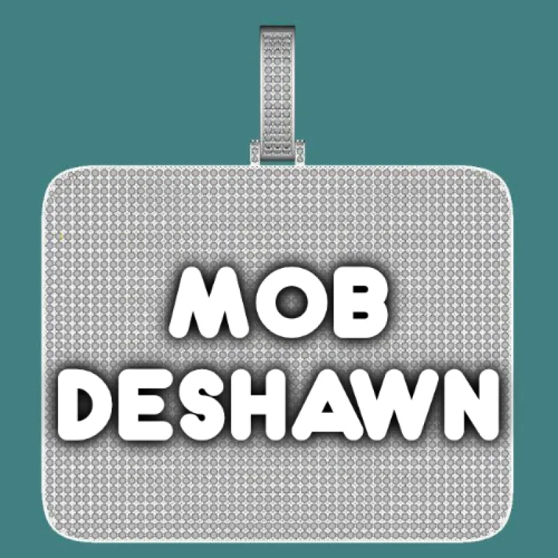 CUSTOM LETTER NECKLACE 3D BIG SQUARE sold by The GUU Shop