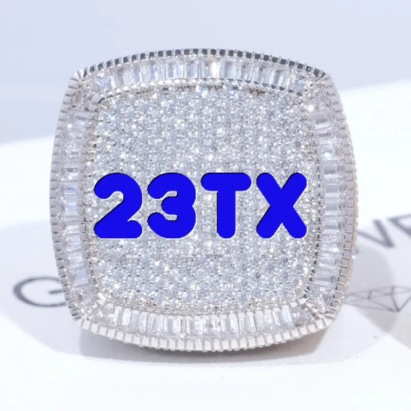 CUSTOM LETTER 3D ICED RING sold by The GUU Shop