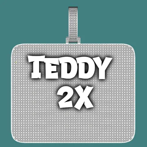 CUSTOM LETTER NECKLACE 3D BIG SQUARE sold by The GUU Shop