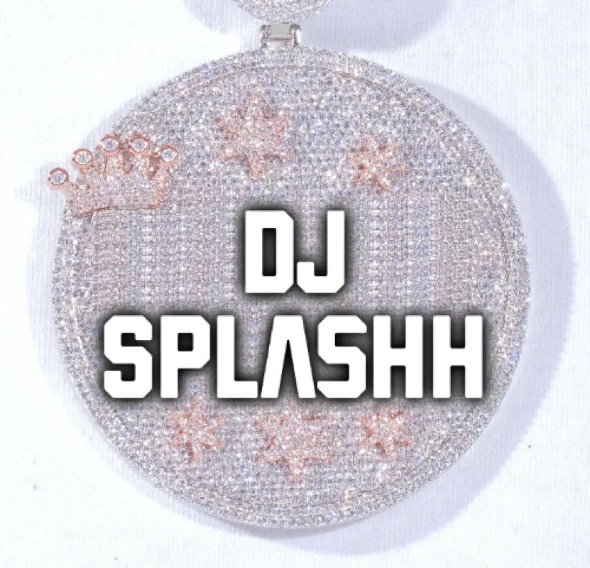 CUSTOM LETTER NECKLACE 3D BIG CROWN DISC sold by The GUU Shop