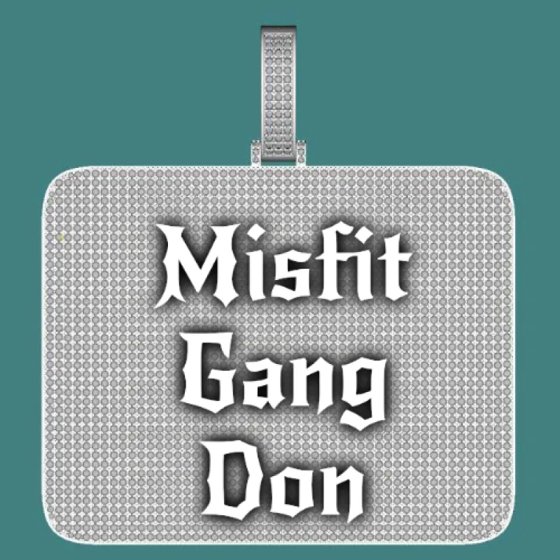 CUSTOM LETTER NECKLACE 3D BIG SQUARE sold by The GUU Shop