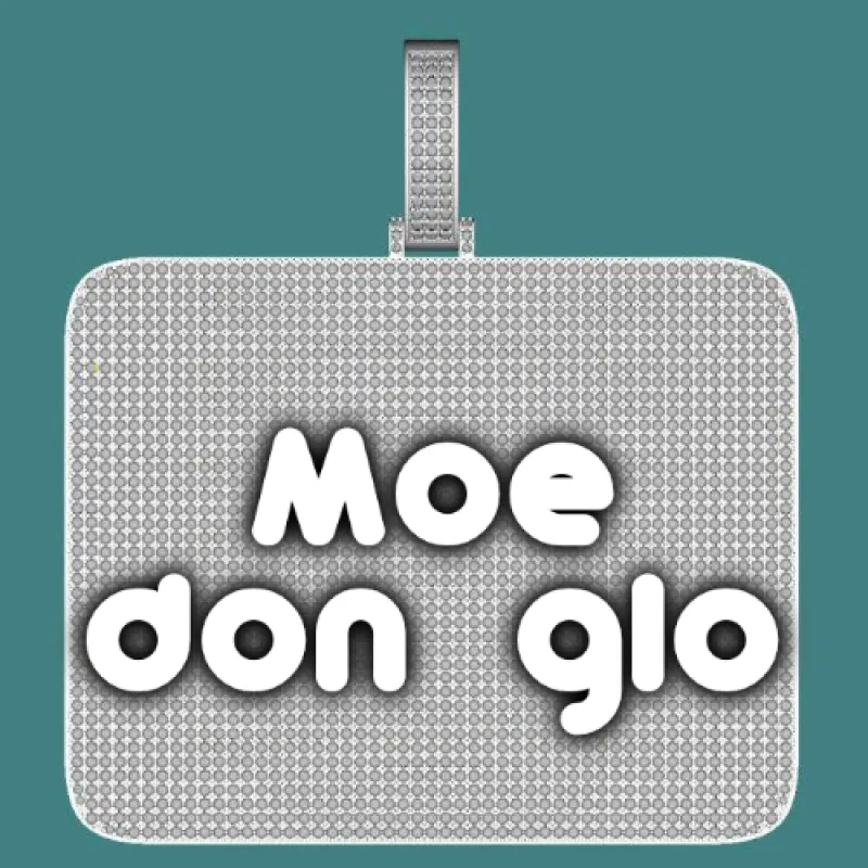 CUSTOM LETTER NECKLACE 3D BIG SQUARE sold by The GUU Shop