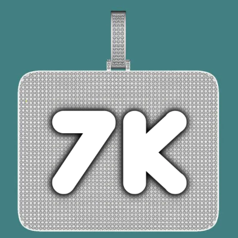 CUSTOM LETTER NECKLACE 3D BIG SQUARE sold by The GUU Shop