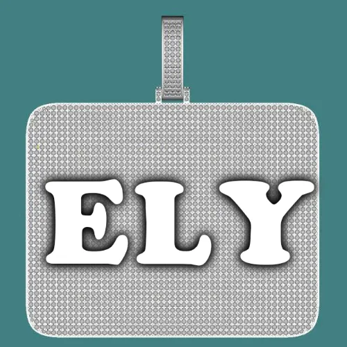 CUSTOM LETTER NECKLACE 3D BIG SQUARE sold by The GUU Shop