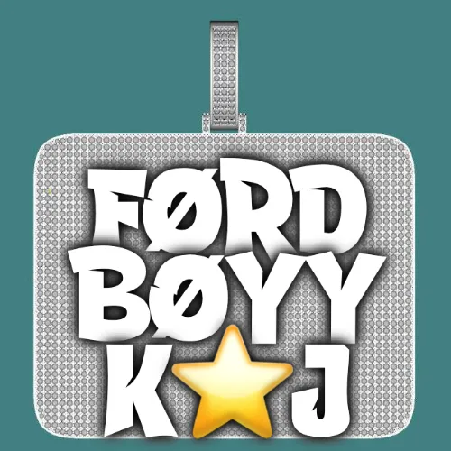 CUSTOM LETTER NECKLACE 3D BIG SQUARE sold by The GUU Shop