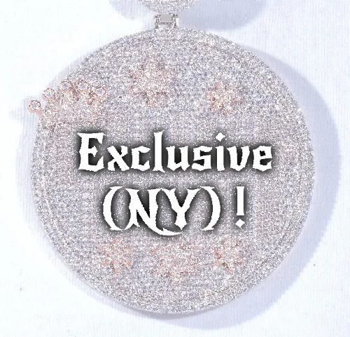 CUSTOM LETTER NECKLACE 3D BIG CROWN DISC sold by The GUU Shop