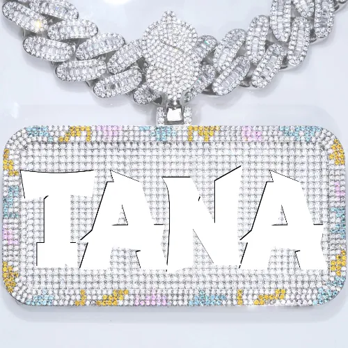 CUSTOM LETTER NECKLACE 3D COLORFUL SQUARE sold by The GUU Shop