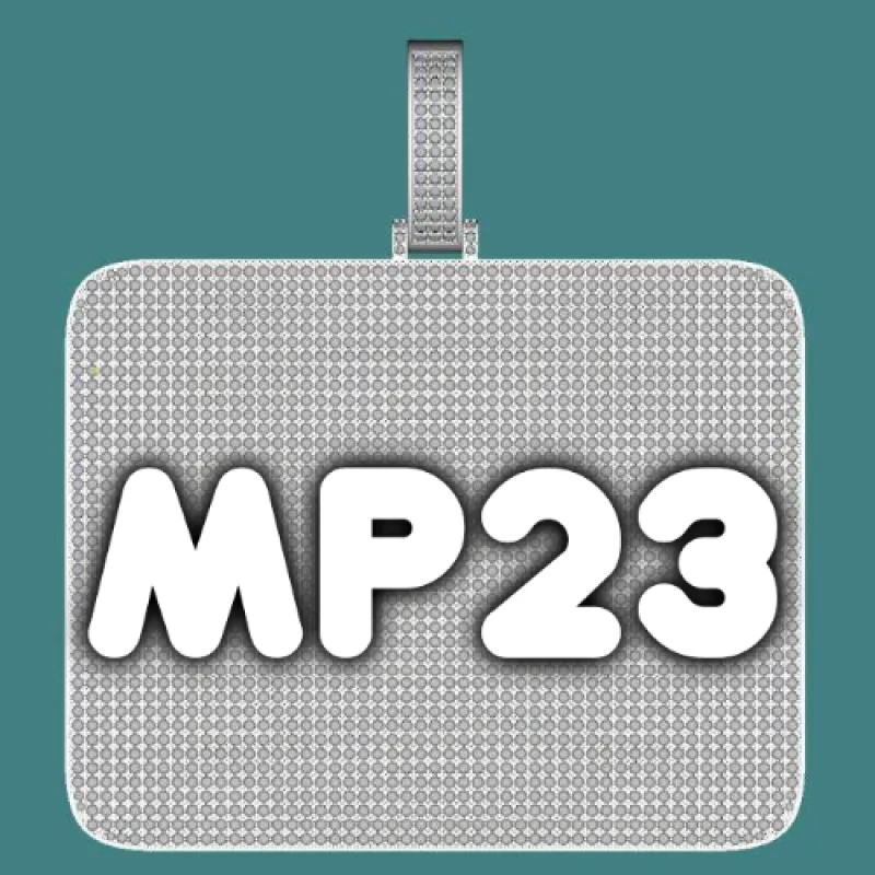 CUSTOM LETTER NECKLACE 3D BIG SQUARE sold by The GUU Shop