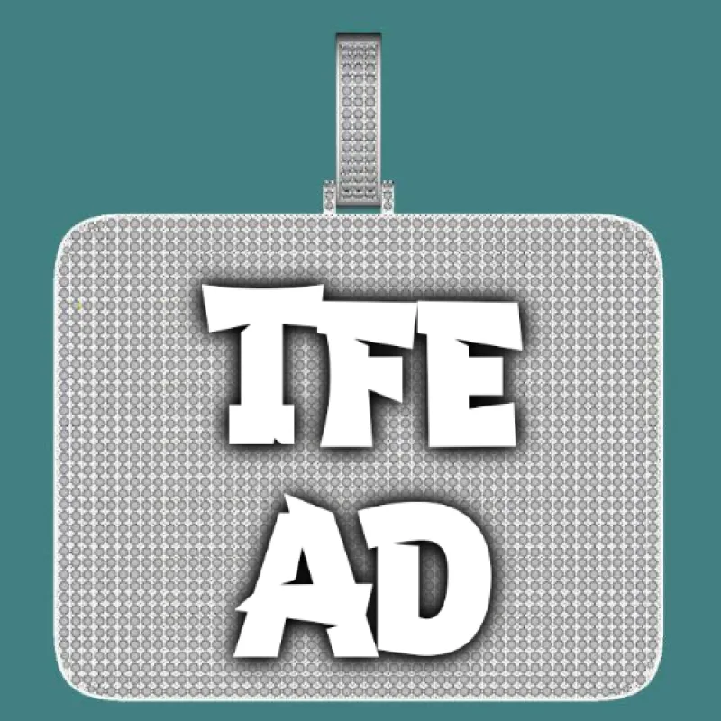 CUSTOM LETTER NECKLACE 3D BIG SQUARE sold by The GUU Shop