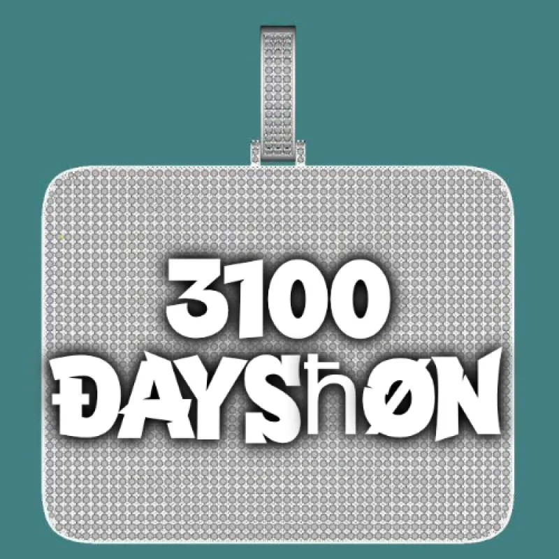 CUSTOM LETTER NECKLACE 3D BIG SQUARE sold by The GUU Shop