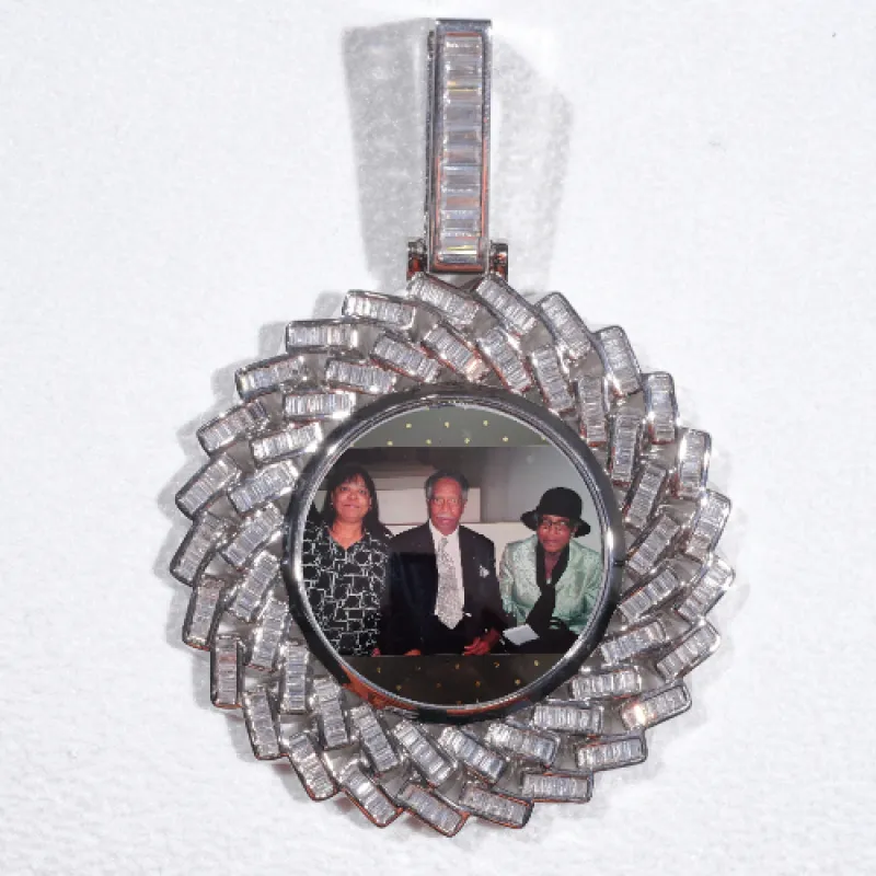 Large 3D Baguette Custom Picture Pendant sold by The GUU Shop