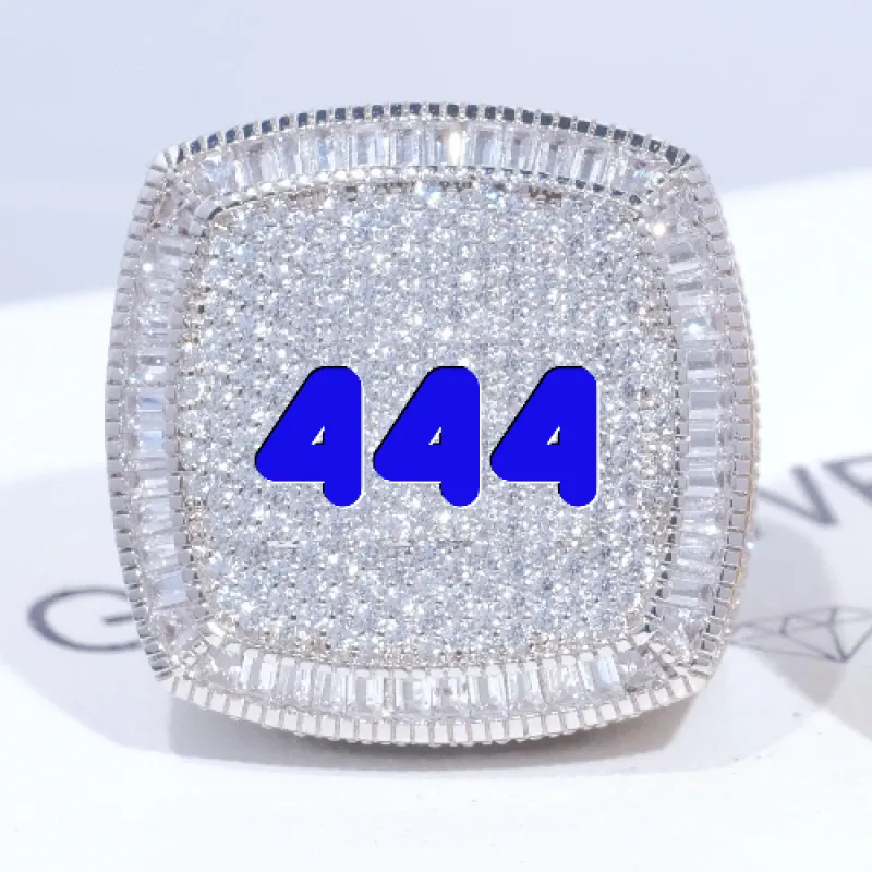 CUSTOM LETTER 3D ICED RING sold by The GUU Shop