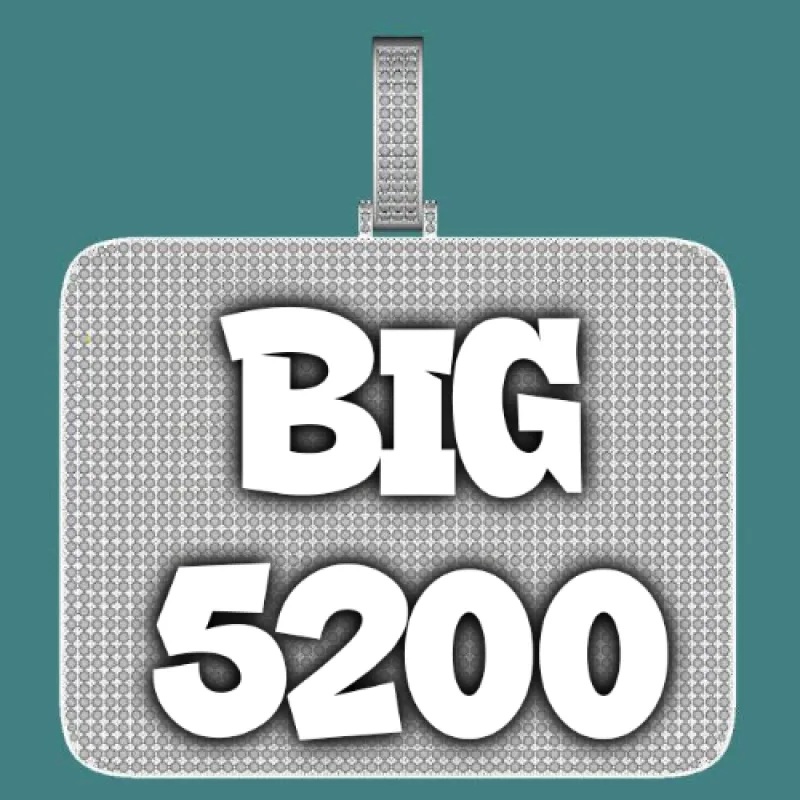 CUSTOM LETTER NECKLACE 3D BIG SQUARE sold by The GUU Shop