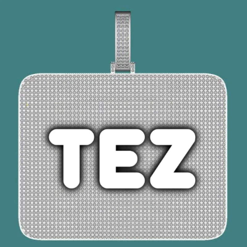 CUSTOM LETTER NECKLACE 3D BIG SQUARE sold by The GUU Shop