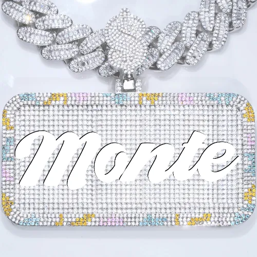 CUSTOM LETTER NECKLACE 3D COLORFUL SQUARE sold by The GUU Shop