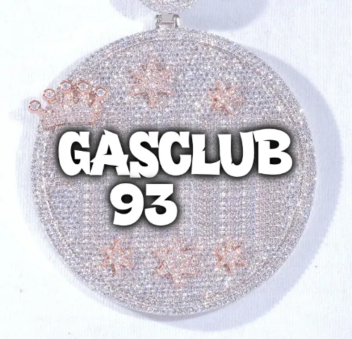 CUSTOM LETTER NECKLACE 3D BIG CROWN DISC sold by The GUU Shop
