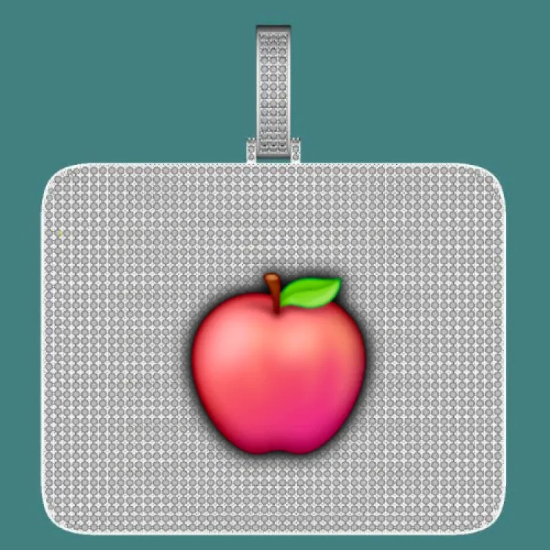 CUSTOM LETTER NECKLACE 3D BIG SQUARE sold by The GUU Shop