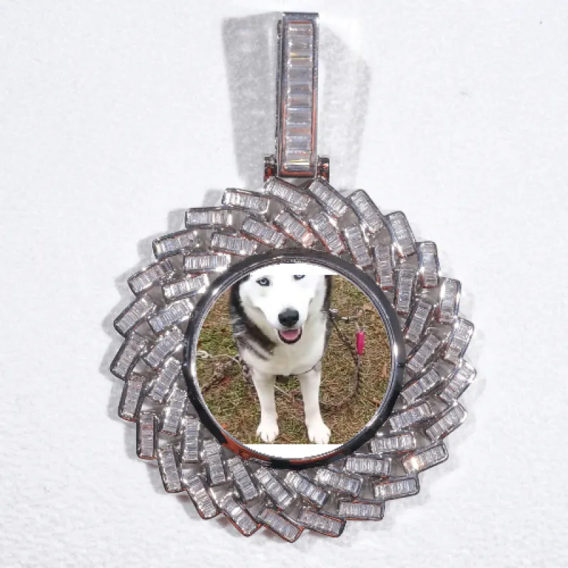 Large 3D Baguette Custom Picture Pendant sold by The GUU Shop