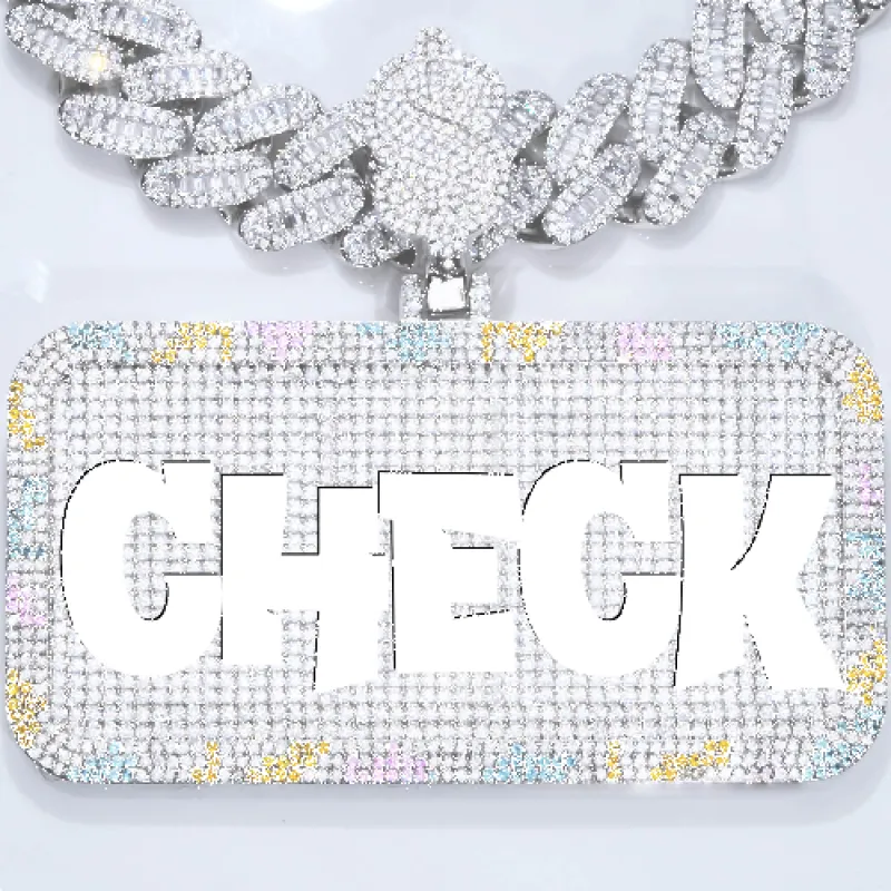 CUSTOM LETTER NECKLACE 3D COLORFUL SQUARE sold by The GUU Shop